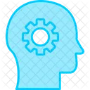Mentalidad Cerebro Rueda Dentada Icono