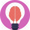 Idea Bombilla Cerebro Icono