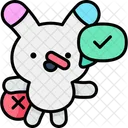 Mentiroso Kawaii Conejito Icon