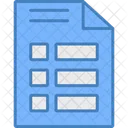Menu File List Icon