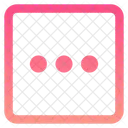 Interface Setting Menu Horizontal Square Navigation Dots Three Square Button Horizontal Menu Icon