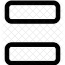 Interface Setting Menu Alternate Button Parallel Horizontal Lines Menu Navigation Two Thick Icon