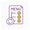 Menu Optimierung Restaurant Symbol
