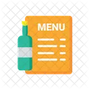 Bar Menu Broschure Symbol