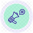 Icono De Linea De Marketing Viral Icono