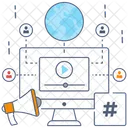 Marketing Online Marketing Viral Promocion De Marketing Icono