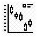Mercado De Acoes Diminuicao Grafico De Linhas Ícone