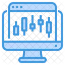 Mercado De Acoes Computador Grafico Ícone