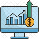Mercado de ações em alta  Ícone