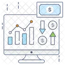 Mercado De Valores Bolsa De Valores Analisis De Datos Icono