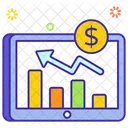 Mercado Del Dolar Mercado De Valores Grafico Web Icono