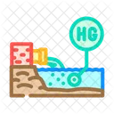 Mercury Pollution River Icon