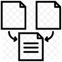 Datei Dokument Zusammenfuhren Symbol