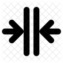 Merge Connect Align Compress Horizontal Direction Arrow Icon