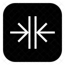 Merge Connect Align Compress Horizontal Direction Arrow Icon