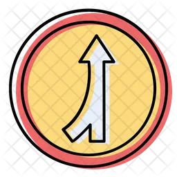 Merge Road  Icon