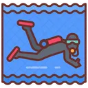 Mergulho Treinamento De Mergulho Mergulhador Ícone