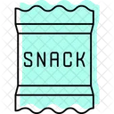 Snack Color Sombra Linea Fina Icono Icono