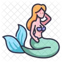 Mermaid Fish Sea Icon