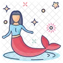 Aquatic Creature Mermaid Fairytale Icon