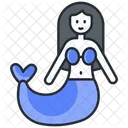 Mermaid Fairy Tale Magic Wand Icon
