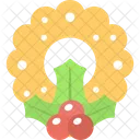 Mistletoe Wreath Merry Icon
