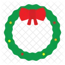 Merry Christmas Wreath Xmas Icon