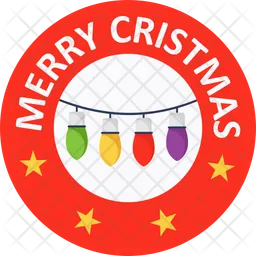 Merry Christmas Badge  Icon