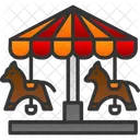 Merry Go Round Amusement Carousel Icon