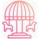 Merry Go Round Carousel Amusement Park Icon