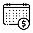 Financiero Calendario Dolar Icono