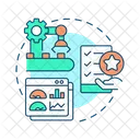 Mes Manufacturing Execution Systems Production Processes Optimization Icon