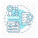 Mes Manufacturing Execution Systems Production Processes Optimization Icon