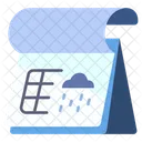 Lluvia Nube Calendario Icono