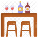 Mesa de bar  Icono