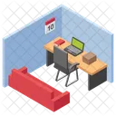 Mesa De Empleador Lugar De Trabajo Mesa De Trabajo Icon