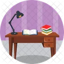 Mesa De Estudo Escrivaninha Aprendizagem Ícone