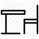 Mesa De Estudo Mesa E Cadeira Moveis Ícone