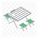 Mesa Ao Ar Livre Assento Ao Ar Livre Mesa De Acampamento Ícone