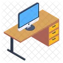 Mesa Para Pc Mesa Para Computadora Escritorio Para Monitor Icono