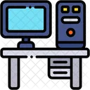 Mesa De Computadora Pc Cpu Icon