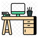 Mesa De Computadora Escritorio De Computadora Mesa Icono