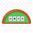 Mesa De Casino Mesa De Poquer Juego De Poquer Icono