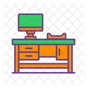 Mesa De Trabajo Escritorio Oficina Icon