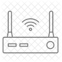 Mesa De Router Paquete De Iconos De Innovacion Y Estilo Thinline Gris Icono