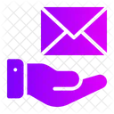 Message Delivery Hand Icon