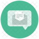 Open Envelope Text Icon