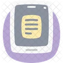 Mobile Document Flat Rounded Icon Icône