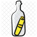 Message Bottle Doorpost Parchment Icon
