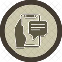 Message Hand Holding Phone Text Icon